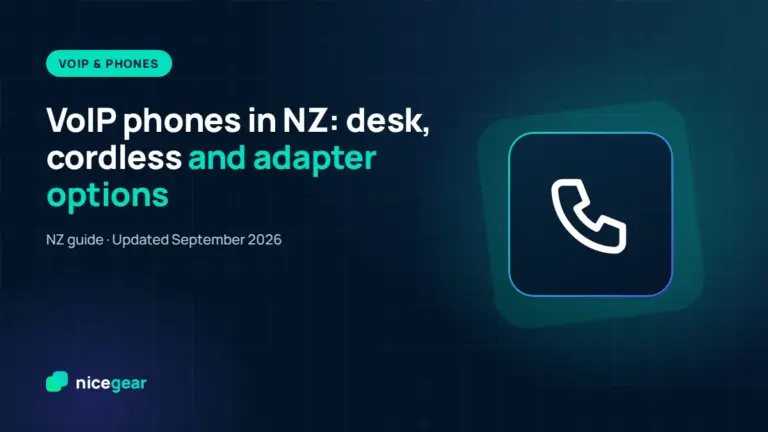 IP desk phone, cordless handset and analogue telephone adapter
