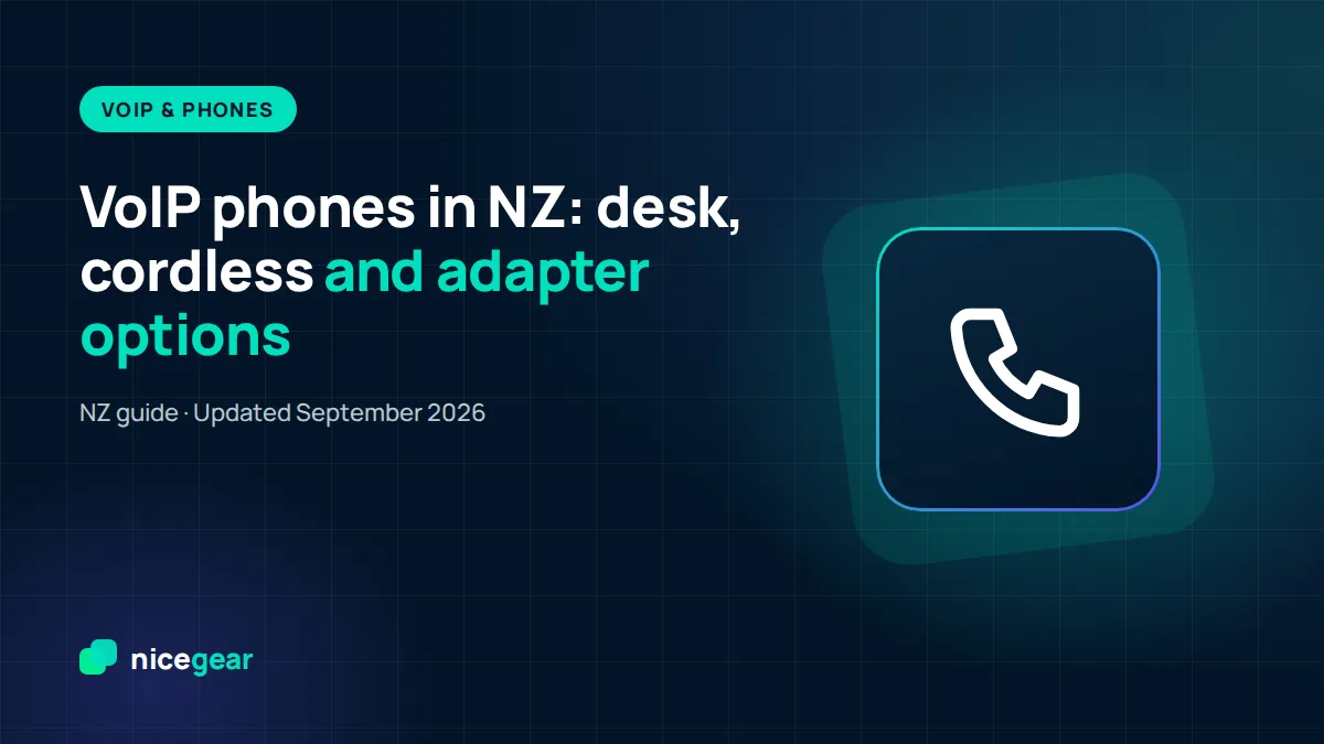 IP desk phone, cordless handset and analogue telephone adapter